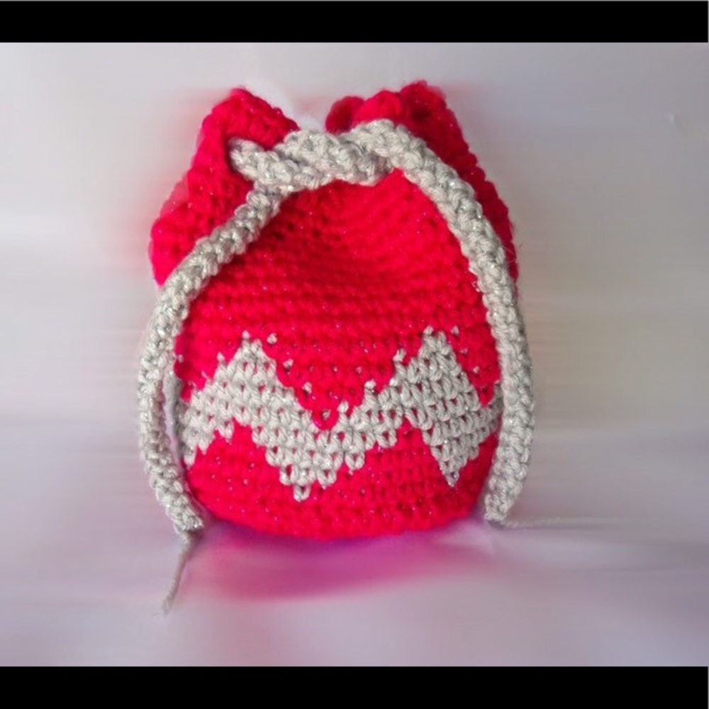 Pink Fuchsia Drawstring Makeup Bag